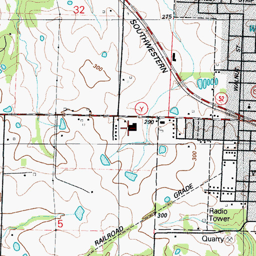 Topographic Map of Eldon Fire Department Station 3, MO