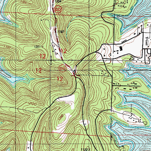 Topographic Map of Southern Stone County Fire Protection District Station 9, MO