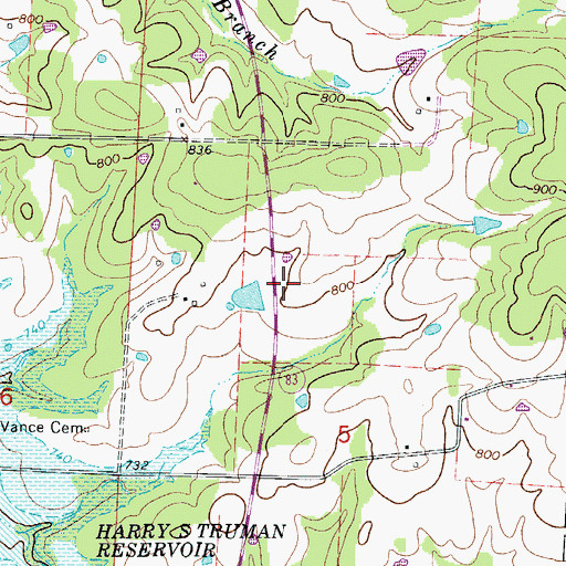 Topographic Map of Warsaw Fire and Rescue Station 4, MO