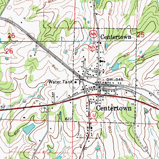 Topographic Map of Regional West Fire Protection District Station 1, MO