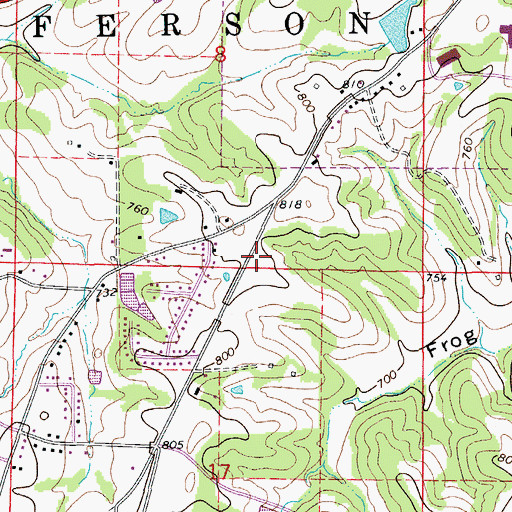 Topographic Map of Jefferson City Fire Department Station 5, MO
