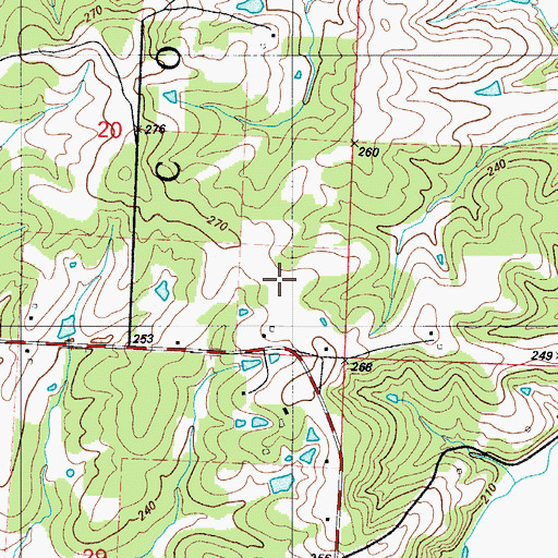 Topographic Map of Osage Valley Fire Protection District Station 2, MO