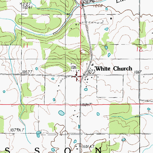 Topographic Map of Peace Valley - White Church Volunteer Station 1 Headquarters, MO