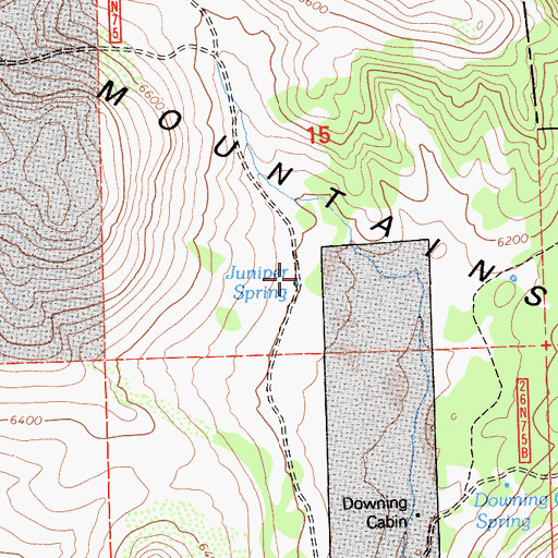 Topographic Map of Juniper Spring, CA