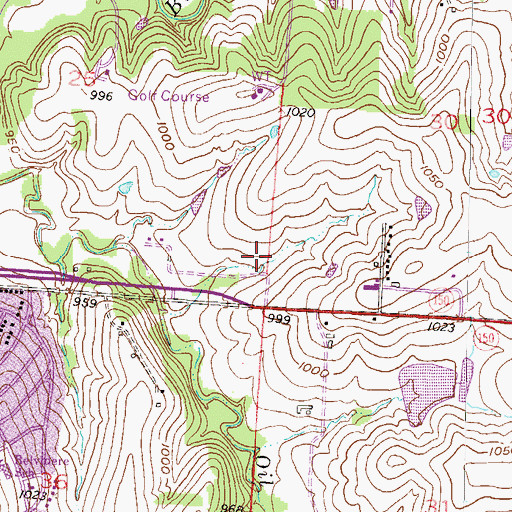 Topographic Map of Grandview Fire Department Station 2, MO