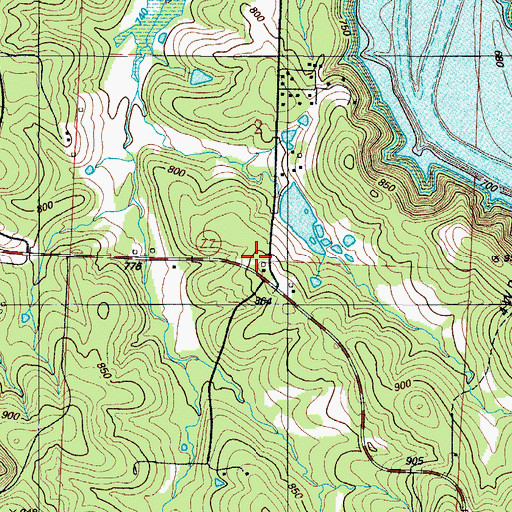 Topographic Map of Iconium Fire Protection District Station 2, MO