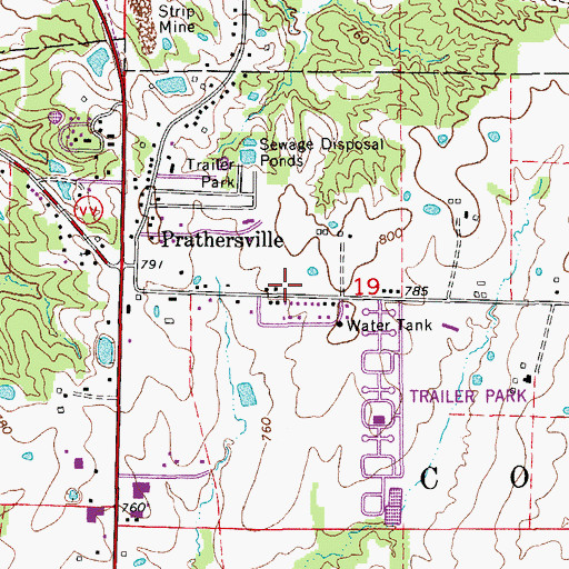 Topographic Map of Boone County Fire Protection District Station 5, MO