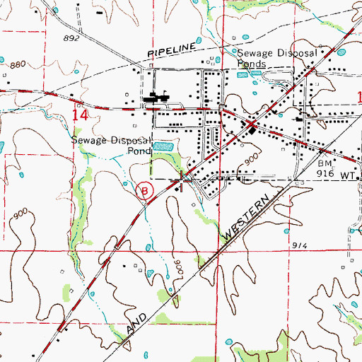 Topographic Map of Boone County Fire Protection District Station 3, MO