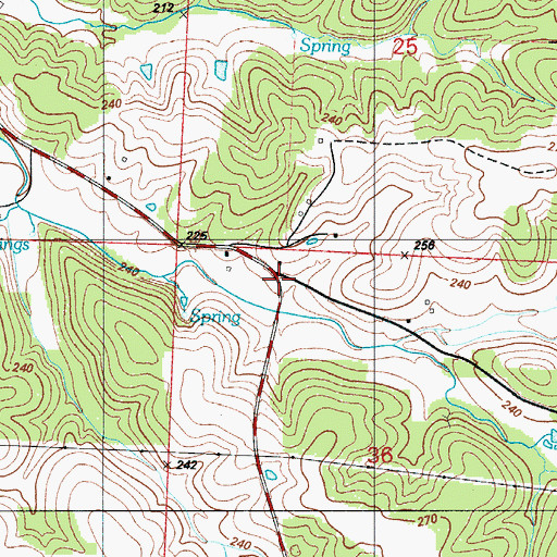 Topographic Map of Deer Creek Fire Protection District Station 5, MO
