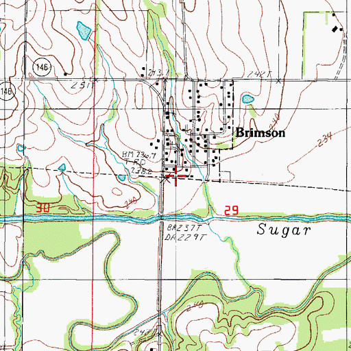 Topographic Map of Grundy County Rural Fire Protection District Station 2, MO