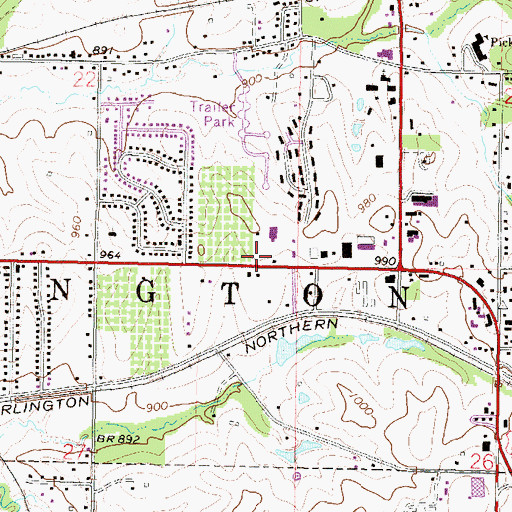 Topographic Map of Saint Joseph Fire Department Station 6, MO