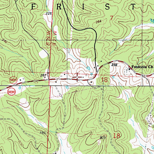 Topographic Map of Warsaw Fire and Rescue Station 3, MO