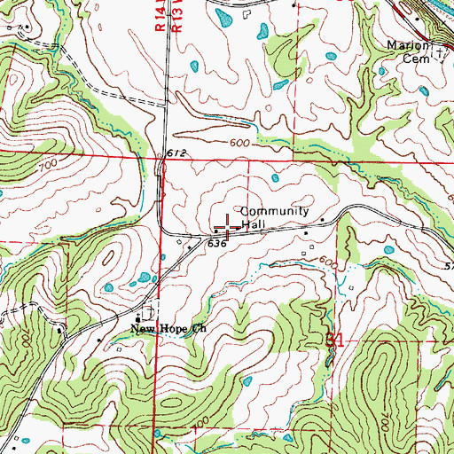 Topographic Map of Regional West Fire Protection District Station 4, MO
