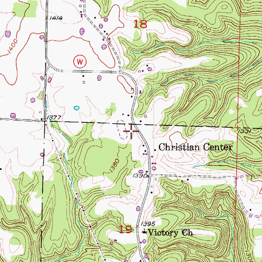 Topographic Map of Ozark Fire Protection District Station 3, MO