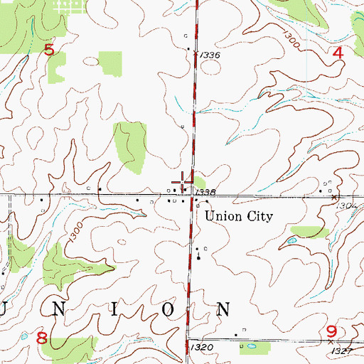 Topographic Map of Clever Fire Protection District Station 3, MO