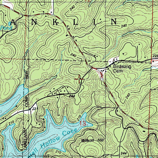 Topographic Map of Lake Ozark Fire Protection District Station 3, MO