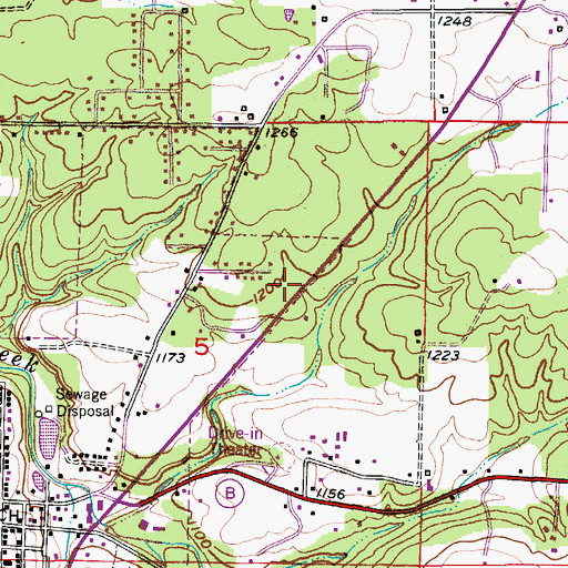 Topographic Map of Missouri Department of Conservation Forestry Ozark Regional Field Fire Office Houston, MO