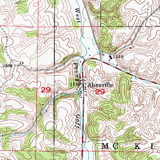 Topographic Map of Highlandville Fire Protection District Station 2, MO