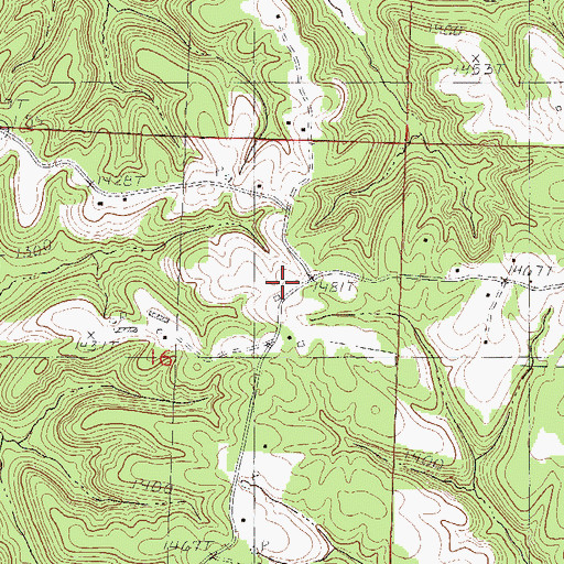 Topographic Map of Washburn Volunteer Fire Department Station 2, MO
