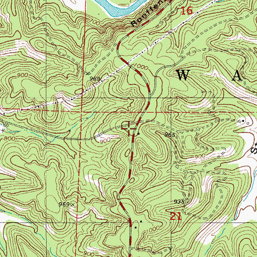 Topographic Map of Mid - County Fire Protection District Station 6, MO