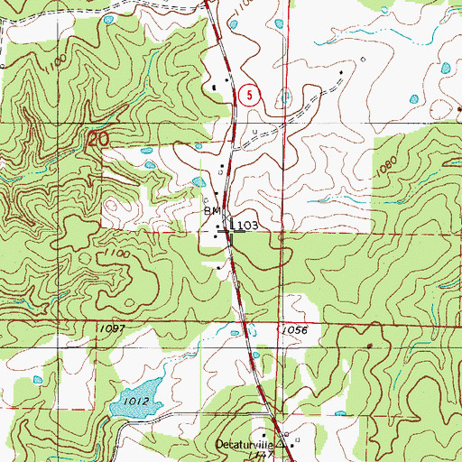 Topographic Map of Mid - County Fire Protection District Station 5, MO