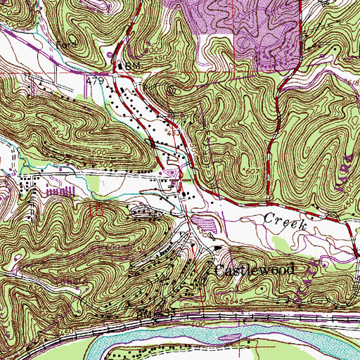 Topographic Map of Metro West Fire Protection District Station 2, MO