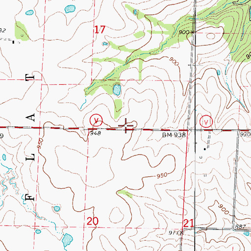 Topographic Map of Pettis County Fire District 1 Station 5, MO