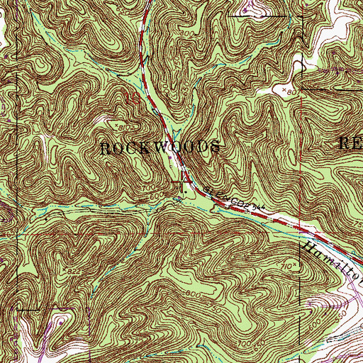 Topographic Map of Missouri Department of Conservation Forestry Saint Louis Regional Field Fire Office Rockwoods, MO