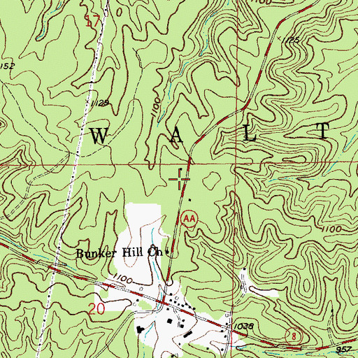 Topographic Map of Potosi Fire Protection District House 2, MO