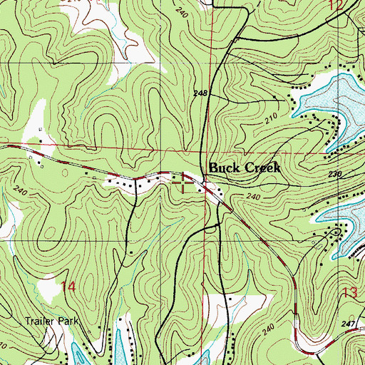 Topographic Map of Gravois Fire Protection District Station 7, MO