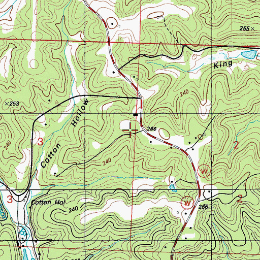 Topographic Map of Rocky Mount Fire Protection District Station 4, MO