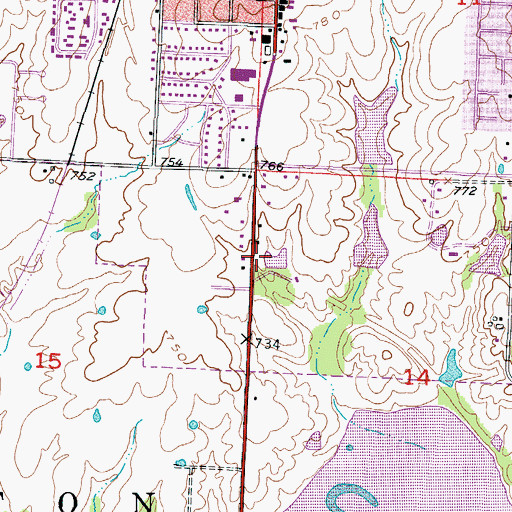 Topographic Map of Missouri Department of Conservation Forestry Kansas City Regional Field Fire Office Clinton, MO