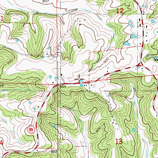 Topographic Map of Linn Fire Protection District Station 3, MO