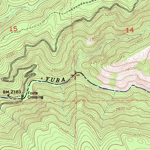 Topographic Map of Kanaka Creek, CA