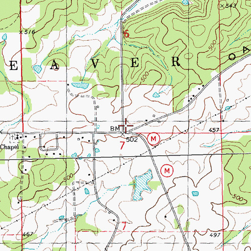 Topographic Map of Butler County Fire Protection District Stringtown Station, MO