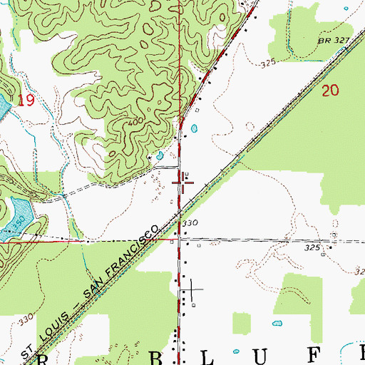 Topographic Map of Butler County Fire Protection District Lake Road Station, MO