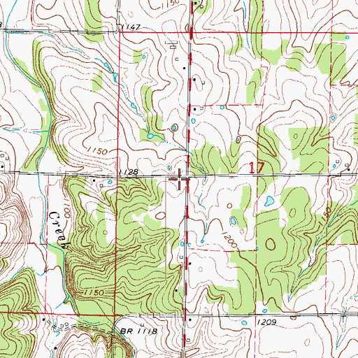 Topographic Map of Bois D Arc Fire Protection District Station 2, MO