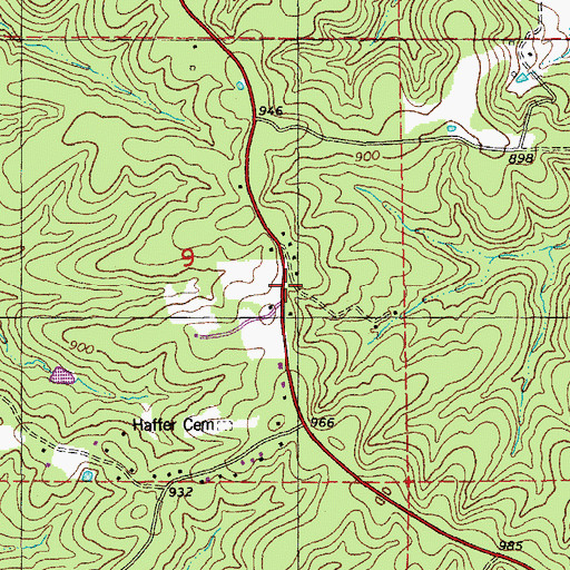 Topographic Map of Steelville Fire Protection District Station 3, MO