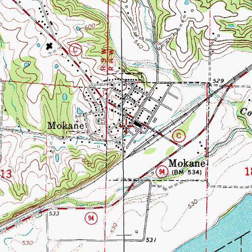 Topographic Map of South Callaway Fire Protection District Station 1, MO