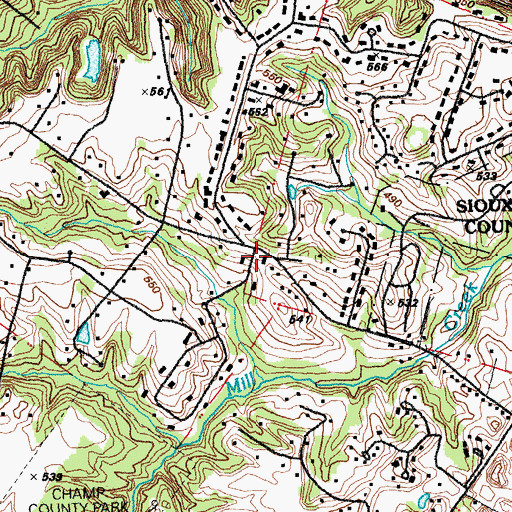 Topographic Map of Black Jack Fire Protection District Station 2, MO