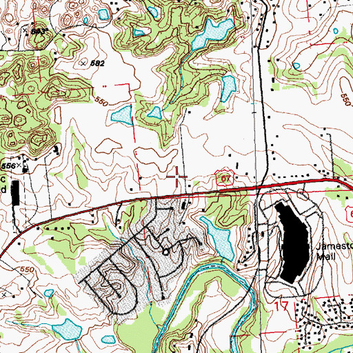 Topographic Map of Black Jack Fire Protection District Station 3 Headquarters, MO