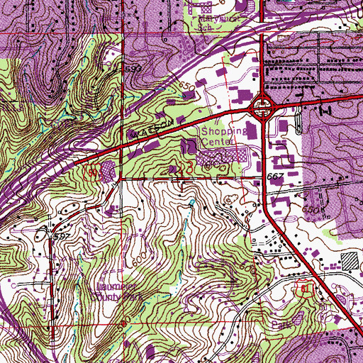 Topographic Map of Fenton Fire District Station 4, MO
