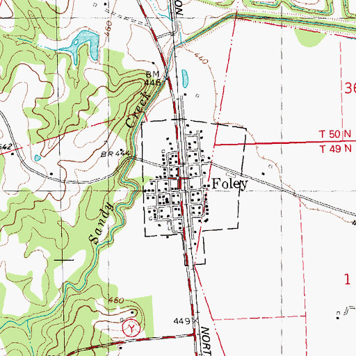 Topographic Map of Winfield - Foley Fire Protection District Station 2, MO