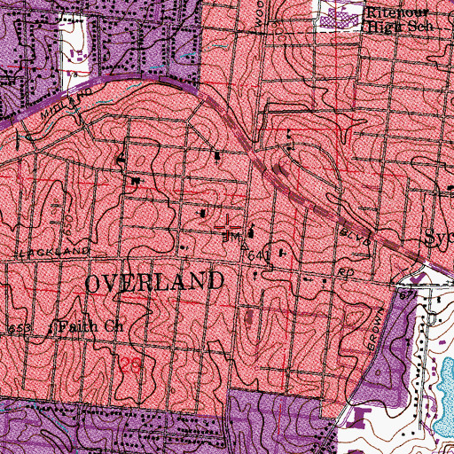 Topographic Map of Community Fire Protection District Station 2 Headquarters, MO