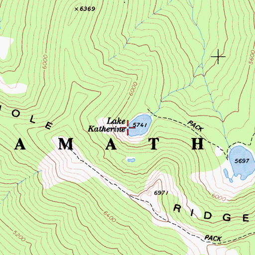 Topographic Map of Lake Katherine, CA