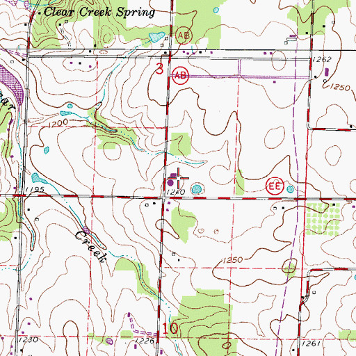 Topographic Map of Willard Fire Protection District Station 3, MO