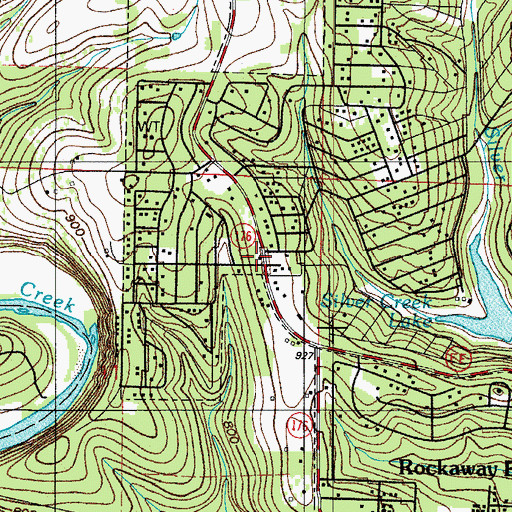 Topographic Map of Western Taney County Fire Protection District Station 2, MO