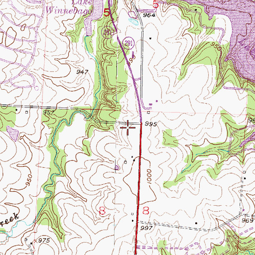 Topographic Map of South Metropolitan Fire Protection District Station 2, MO