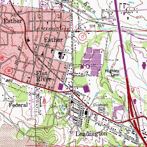 Topographic Map of Park Hills Fire Department Station 3, MO