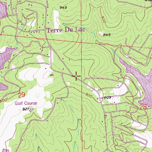 Topographic Map of Terre Du Lac Fire Department Station 2, MO